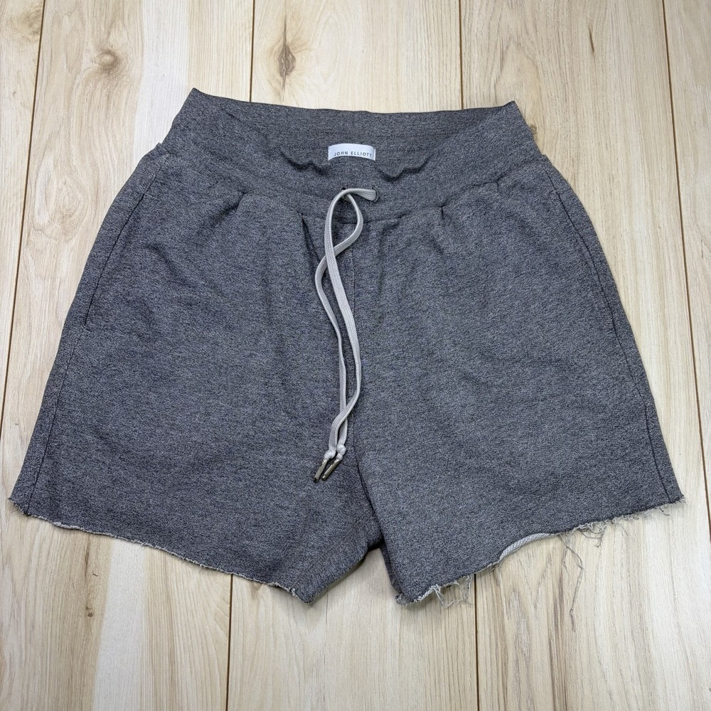 John Elliott French Terry Distressed Sweat Shorts Men's Size 3 Large Gray